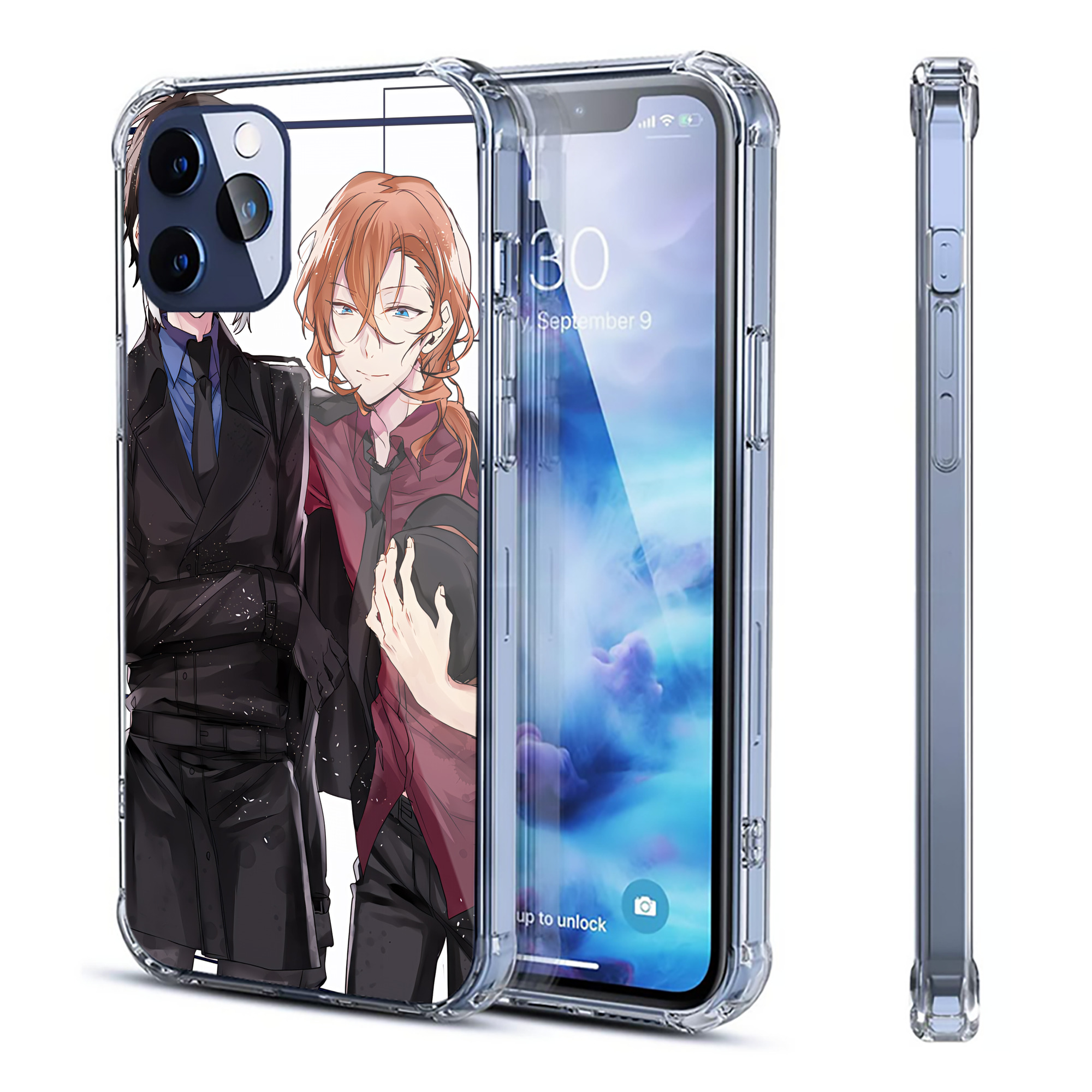 （画像用） 文豪ストレイドッグス Bungo Stray Dogs 【iPhone 12シリーズ対応】透明スマホケース（クリアソフトケース）